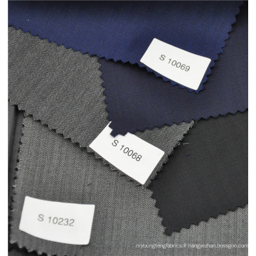 Herringbone vente chaude peignée 70% laine 30% polyester costume tissu en différentes couleurs